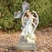 Curata May You Find Comfort in The Arms of an Angel Memorial Angel Cross Stone Resin Statue