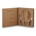 Curata Acacia Wood Cheese Board with Rubberwood Handle Utensils Set