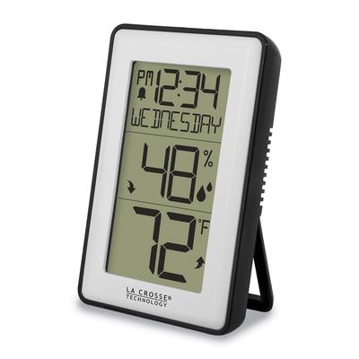 Curata Indoor Temperature and Humidity Digital Alarm Clock and Weather Station