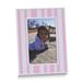 Curata Pink and White Striped 4 X 6 Photo Wooden Frame