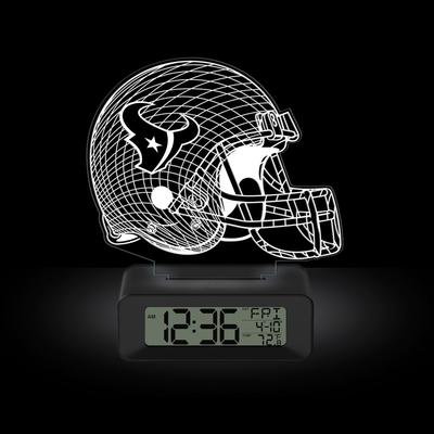 Game Time NFL Houston Texans Color-Changing Led 3d Illusion Alarm Clock with Temperature and Date