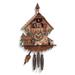 Curata Kissing Cottage with Water Wheel and Dancers Wooden One-Day Movement Cuckoo Clock with 2 Songs
