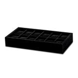 Curata Black Faux Suede 12 Watch Tray to Fit Jjg1112 Jjg1133 Jjg1180 Jjg2000 Includes 2 Stop Bars For Box