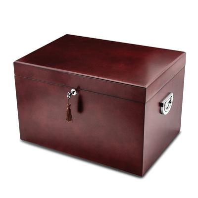 Curata Luxury Giftware Cherry Poplar Veneer Matte Finish Locking Memorial Keepsake Box