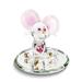 Curata Too Cute Mouse Handcrafted Glass Figurine