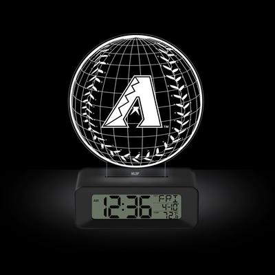 MLB Arizona Diamondbacks Color-Changing Led 3d Illusion Alarm Clock with Temperature and Date
