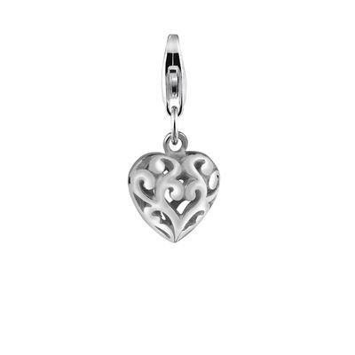 Nenalina - Herz Ornament Anhänger Love 925 Sterling Silber Charms & Kettenanhänger Damen