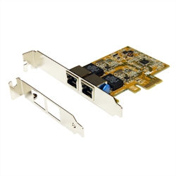 EXSYS EX-6072-3 PCI 2x Gigabit Ethernet Netzwerk-Karte Image