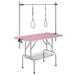 Pink 45" Foldable Pet Grooming Table with Adjustable Arm, 45" L X 24" W X 69.7" H, 37.68 LBS