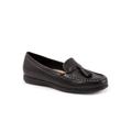 Wide Width Women's Dawson Casual Flat by Trotters in Black (Size 9 W)