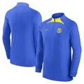 Men's Nike Blue Club America 2022/23 Strike Drill Performance Raglan Quarter-Zip Long Sleeve Top