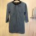 Zara Dresses | Denim 3/4 Sleeve Mini Dress. Zara Size Xs | Color: Blue | Size: Xs