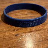 Nike Accessories | Nike Baller Id Band Wristband New Out Of Package Adult Size Navy Blue = Respect | Color: Blue | Size: Adult 7.95” Around