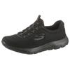 Slip-On Sneaker SKECHERS "Summits", Damen, Gr. 39, schwarz, Textil, sportlich, Schuhe, Slipper, Freizeitschuh, Komfortschuh mit Gummizug, Topseller