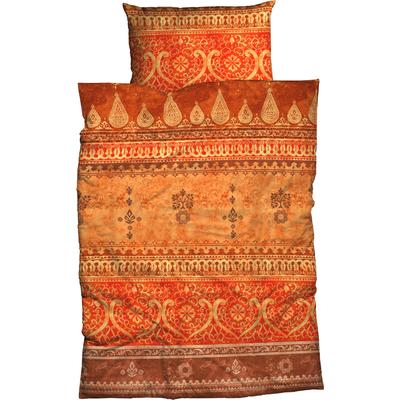 Bettwäsche CASATEX "Indi", orange (terra), B/L: 155cm x 220cm, , Satin, B/L: 80cm x 80cm, Satin, Obermaterial: 100% Baumwolle, Bettwäsche, romantisch, orientalisch, weich und gemütlich Image
