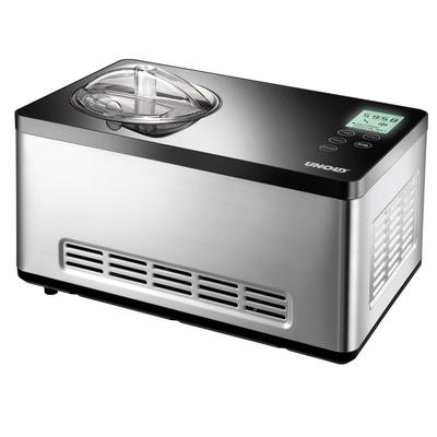 UNOLD Eismaschine "Gusto 48845", schwarz (edelstahlfarben, schwarz), B:28,5cm H:26,2cm T:42,5cm, Eismaschinen Image