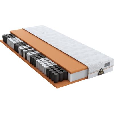 Taschenfederkernmatratze SCHLARAFFIA "Matratze GELTEX Quantum Pure 200 TFK, Matratze in diversen Größen" Gr. 3, weiß, B:90cm H:20cm L:200cm, Bezug: 100% Polyester. Steppfüllung: 100% Polyester, Matratzen, wunderbarer Schlafkomfort Image