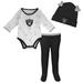 Newborn & Infant White/Black Las Vegas Raiders Dream Team Bodysuit Pants Hat Set