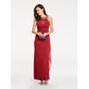 Abendkleid HEINE "Abendkleid", Damen, Gr. 38, Normalgrößen, rot, 100% Polyester, unifarben, lang, Rundhals, ohne Ärmel, Kleider