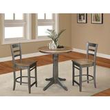 International Concepts 3 - Piece Counter Height Solid Wood Dining Set Wood in Brown | 35.9 H in | Wayfair K41-30RT-27B-S6172-2