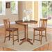 Red Barrel Studio® 3 - Piece Counter Height Solid Wood Dining Set Wood in Brown | Wayfair BD8AA4071E424A70AB7A7FE8157A11B8