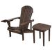 Rosecliff Heights Colyn Solid Wood Adirondack Chair w/ Table Wood in Brown | 26 H x 33 W x 32 D in | Wayfair AF931E29923F43F39B6774458761FEA0