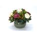 Primrue Roses w/ Clover, Zinnia & Phylica Mixed Centerpiece in Vase Polysilk in Pink | 14 H x 19 W x 17 D in | Wayfair