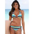 Triangel-Bikini VENICE BEACH Gr. 42, Cup C/D, bunt (marine, gelb, gestreift) Damen Bikini-Sets Ocean Blue