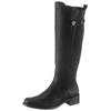 Stiefel RIEKER, Damen, Gr. 41, Normalschaft, schwarz, Lederimitat, elegant, Schuhe, Langschaftstiefel, Blockabsatz, Stretch, mit Schnallenverzierung
