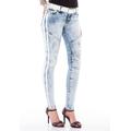 Slim-fit-Jeans CIPO & BAXX Gr. 31, Länge 34, blau (ice) Damen Jeans Röhrenjeans