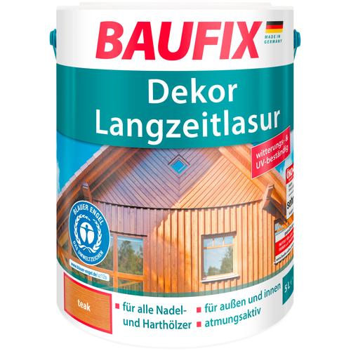 "BAUFIX Holzschutzlasur ""Dekor-Langzeitlasur"" Farben 5 Liter, braun Holzfarben Lasuren"