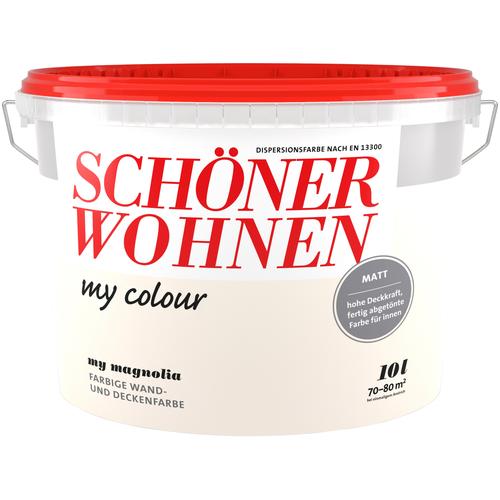 „SCHÖNER WOHNEN-FARBE Wand- und Deckenfarbe „“my colour““ Farben 10 Liter, my magnolia, matt, leicht zu verarbeitende Innenfarbe Gr. 10 l 10000 ml, rosa (my magnolia) Wandfarbe bunt“