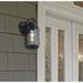 Westinghouse Lighting Jupiter Point One Light Outdoor Wall Fixture with Dusk to Dawn Sensor, Clear Seeded Glass - 1-Light