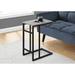 Accent Table, C-shaped, End, Side, Snack, Living Room, Bedroom, Metal, Laminate, Marble Look, Contemporary, Modern