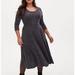 Torrid Dresses | Charcoal Grey Super Soft Plush Lace Skater Dress | Color: Gray | Size: 2x