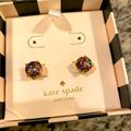 Kate Spade Jewelry | Kate Spade Glitter Stud Earrings In "Confetti Multi Glitter" 14k Gold Plated | Color: Pink/Red | Size: Os