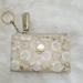 Coach Accessories | Coach Coin Purse, Key Chain, And Card Holder. | Color: Cream/Gold | Size: See Photos