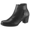 Ankleboots GABOR "Palma", Damen, Gr. 37, schwarz, Kalbsleder, unifarben, elegant, Schuhe, mit Zierreißverschluss an der Außenseite, G-Weite