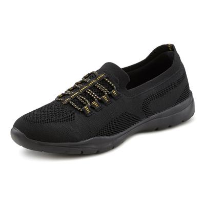 Sneaker LASCANA, Damen, Gr. 35, schwarz, Obermaterial: 100% Textilmaterial. Futter: 100% Textilmaterial. Decksohle: 100%