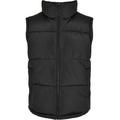 Jerseyweste URBAN CLASSICS "Urban Classics Herren Block Puffer Vest", Herren, Gr. S, schwarz (schwarz, schwarz), 100% Polyester, Rundhals, Westen