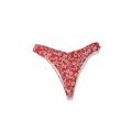 Shein Swimsuit Bottoms: Red Floral Swimwear - Women's Size Medium