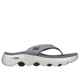 Skechers Men's GO WALK Massage Fit Sandal Sandals | Size 8.0 | Light Gray | Synthetic/Textile | Hyper Burst