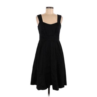 Saks Fifth Avenue Casual Dress: Black Dresses - Women's Size 8