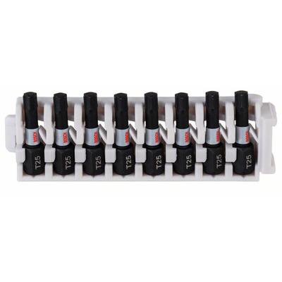 Bosch - Accessories 2608522381 2608522381 Schrauberbit-Set Impact Control, 8-teilig, mit T25, 25 mm