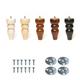 6'' Wooden Bun Furniture Replacement Legs Feet Colour Beech Wood M8 Level Mounting Plates Set Of 4 Legs For Sofa Bed Ottoman TALLIN 15 CM