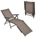 Gymax Outdoor Adjustable Chaise Lounge Chair Patio Beach Folding