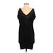 Express Casual Dress - Shift: Black Print Dresses - Women's Size X-Small