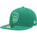 Men's New Era Kelly Green Milwaukee Brewers White Logo 59FIFTY Fitted Hat