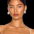 Anthropologie Jewelry | Anthropologie Cz Crystal Teardrop Earringsnwt | Color: White | Size: Os