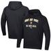 Men's Under Armour Black Army Knights Baseball All Day Arch Fleece Pullover Hoodie